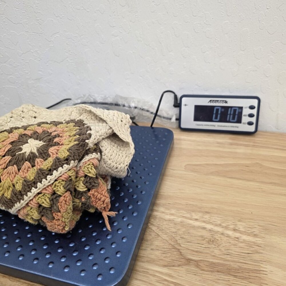 HANDMADE Granny Square Crochet Women's Crossbody Bag Brown - Picture 8 of 8